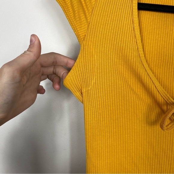 Urban Outfitters Out From Under Mustard Ribbed Bodysuit - Picture 6 of 8